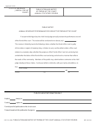 Document preview: Form FOC18 Publication and Notice of Friend of the Court Annual Statutory Review - Michigan