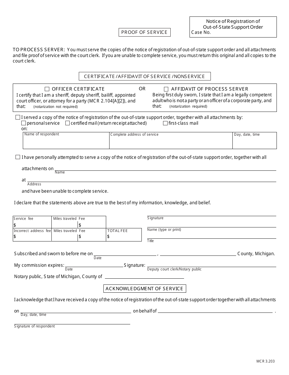 Form FOC30 - Fill Out, Sign Online and Download Fillable PDF, Michigan ...