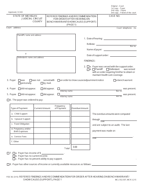 Form FOC56  Printable Pdf
