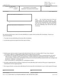 Document preview: Form FOC63 Agreement Suspending Immediate Income Withholding - Michigan