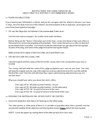 Form FOC68 Objection to Referee&#039;s Recommended Order - Michigan, Page 3