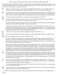 Form FOC67 Order Regarding Parenting Time - Michigan, Page 6