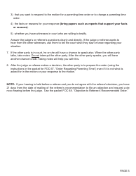 Form FOC66 Response to Motion Regarding Parenting Time - Michigan, Page 5