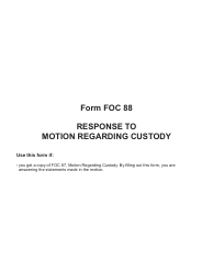 Document preview: Form FOC88 Response to Motion Regarding Custody - Michigan