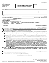 Form PCM219 Second or Continuing Order for Mental Health Treatment - Michigan