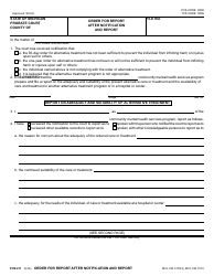 Form PCM231 Order for Report After Notification and Report - Michigan
