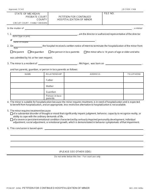 Form PCM237  Printable Pdf