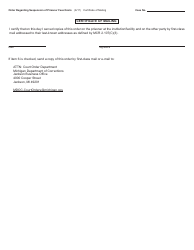 Form MC20A Order Regarding Suspension of Prisoner Fees/Costs - Michigan, Page 2