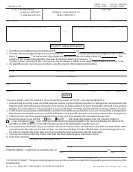 Document preview: Form MC19 Request and Order to Seize Property - Michigan