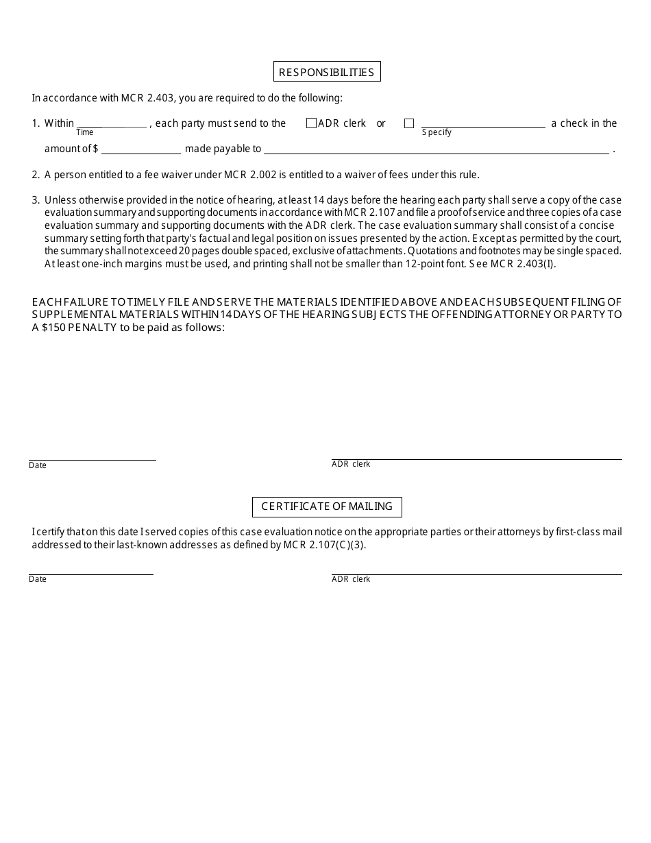 Form MC31 - Fill Out, Sign Online and Download Fillable PDF, Michigan ...