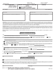 Document preview: Form MC95 Request for Approval of Bond and Notice (Settlement/Judgment/Wrongful Death Settlement) - Michigan