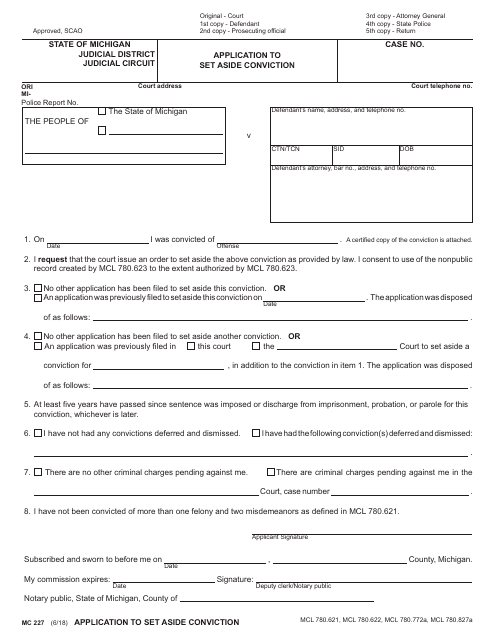 Form MC227  Printable Pdf