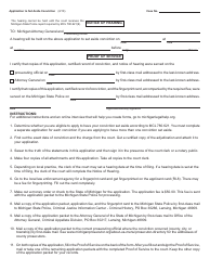 Form MC227 Application to Set Aside Conviction - Michigan, Page 2
