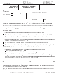 Document preview: Form MC228 Order on Application to Set Aside Conviction - Michigan