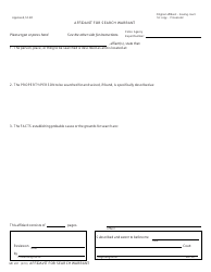 Form MC231 Affidavit for Search Warrant and Search Warrant - Michigan, Page 2
