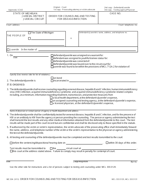 Form MC234  Printable Pdf