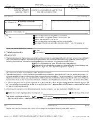 Form MC234 Order for Counseling and Testing for Disease/Infection - Michigan