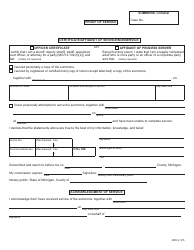 Form MC256 Summons - Criminal - Michigan, Page 2
