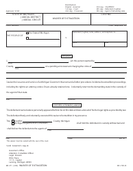 Document preview: Form MC271 Waiver of Extradition - Michigan