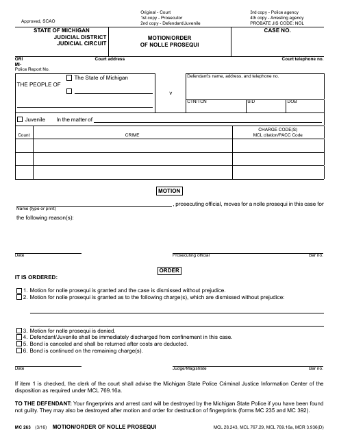 Form MC263  Printable Pdf