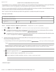 Form MC281B Domestic Relations Mediator Application - Michigan