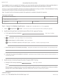 Form MC281A Civil Mediator Application - Michigan
