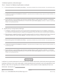 Form MC281A Civil Mediator Application - Michigan, Page 2