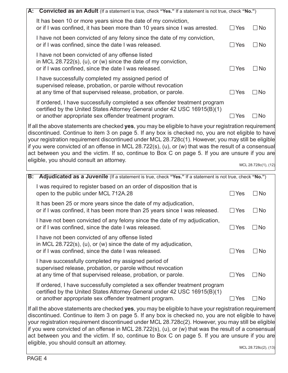 Form MC406A - Fill Out, Sign Online and Download Fillable PDF, Michigan ...