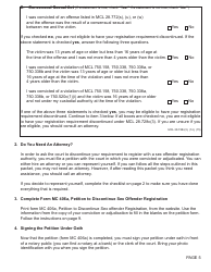 Form MC406A Petition to Discontinue Sex Offender Registration - Michigan, Page 5