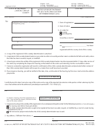 Document preview: Form CC388 Notice of Registration of Out-of-State Child-Custody Determination (Uccjea) - Michigan