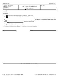 Document preview: Form PC592 Certificate of Completion - Michigan