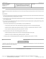 Document preview: Form PC589 Notice of Intent to Close Estate Administration and Terminate Personal Representative's Authority - Michigan