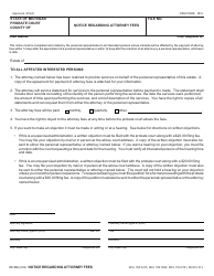 Document preview: Form PC576 Notice Regarding Attorney Fees - Michigan