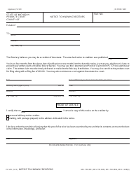 Document preview: Form PC578 Notice to Known Creditors - Michigan