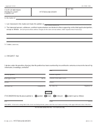 Document preview: Form PC586 Petition and Order - Michigan