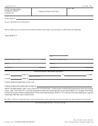 Document preview: Form PC563A Publication of Notice - Michigan