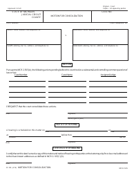 Document preview: Form CC08 Motion for Consolidation - Michigan