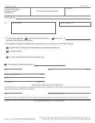 Form PC633 Letters of Guardianship - Michigan