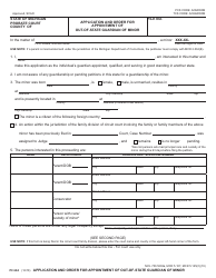 Form PC684 Application and Order for Appointment of Out-of-State Guardian of Minor - Michigan