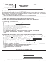 Form PC652 Limited Guardianship Placement Plan - Michigan