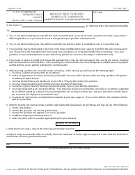 Document preview: Form PC661 Notice of Right to Request Dismissal of Guardian or Modification of Guardianship Order - Michigan