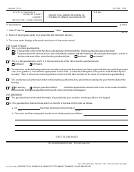 Form PC657 &quot;Order Following Hearing to Terminate Minor Guardianship&quot; - Michigan