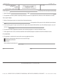 Form PC665 &quot;Order for Placement of Individual With Developmental Disability&quot; - Michigan