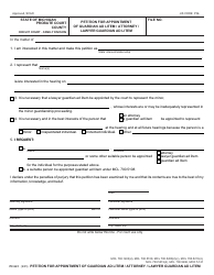 Document preview: Form PC641 Petition for Appointment of Guardian Ad Litem / Attorney / Lawyer Guardian Ad Litem - Michigan