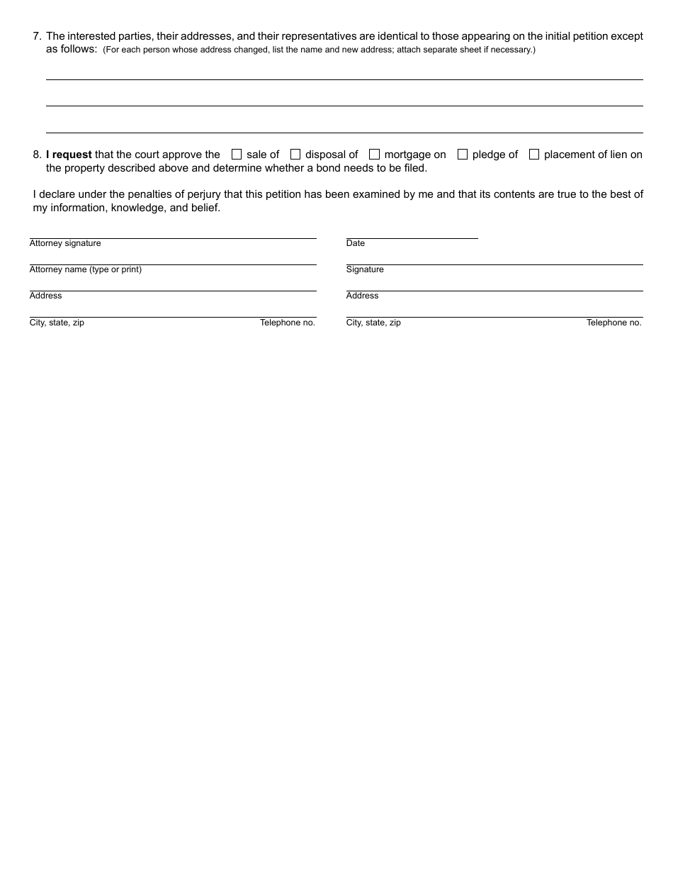 Form PC646 Petition Regarding Real Estate / Dwelling - Michigan, Page 2