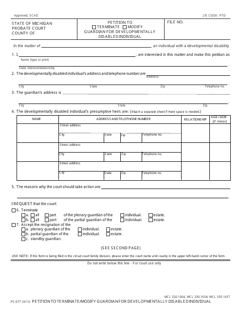 Form PC677  Printable Pdf