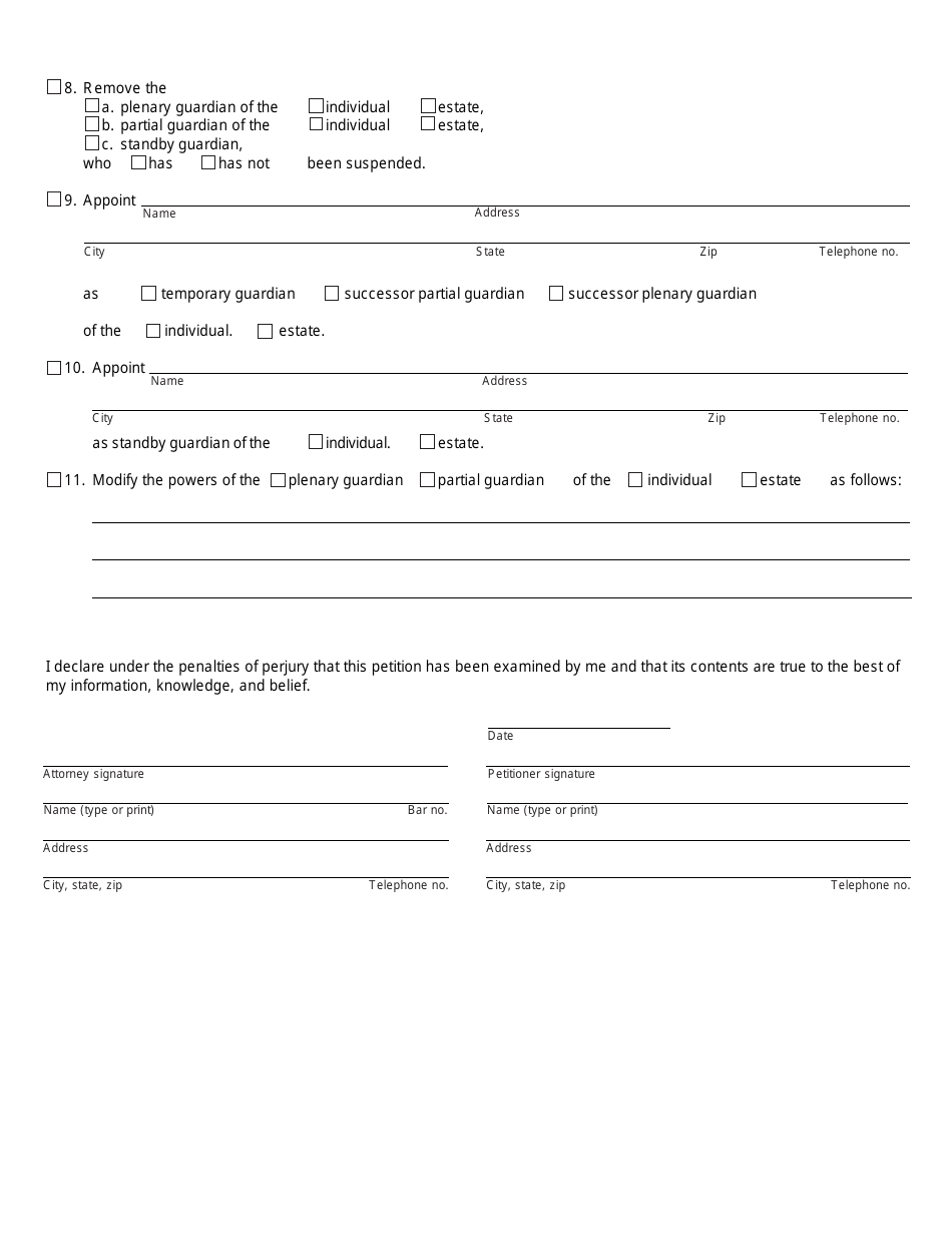 Form PC677 Petition Form to Terminate / Modify Guardian for Developmentally Disabled Individual - Michigan, Page 2