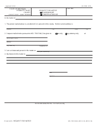 Form PC624 &quot;Request for Notice&quot; - Michigan