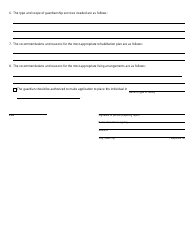 Form PC659 Report Form to Accompany Petition to Appoint, Modify or Discharge Guardian of Individual With Developmental Disability - Michigan, Page 2