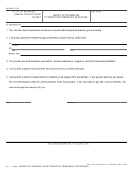 Document preview: Form PC111 Notice of Hearing on Petition for Temporary Detention - Michigan